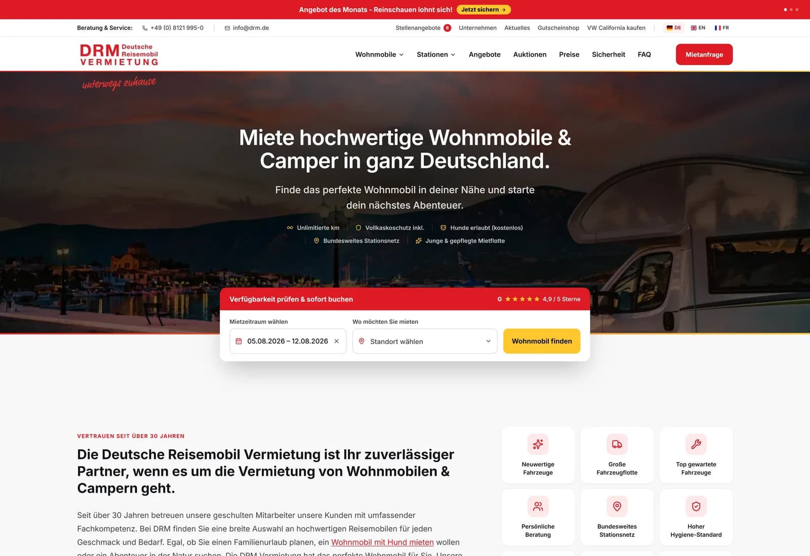 DRM Reisemobilvermietung