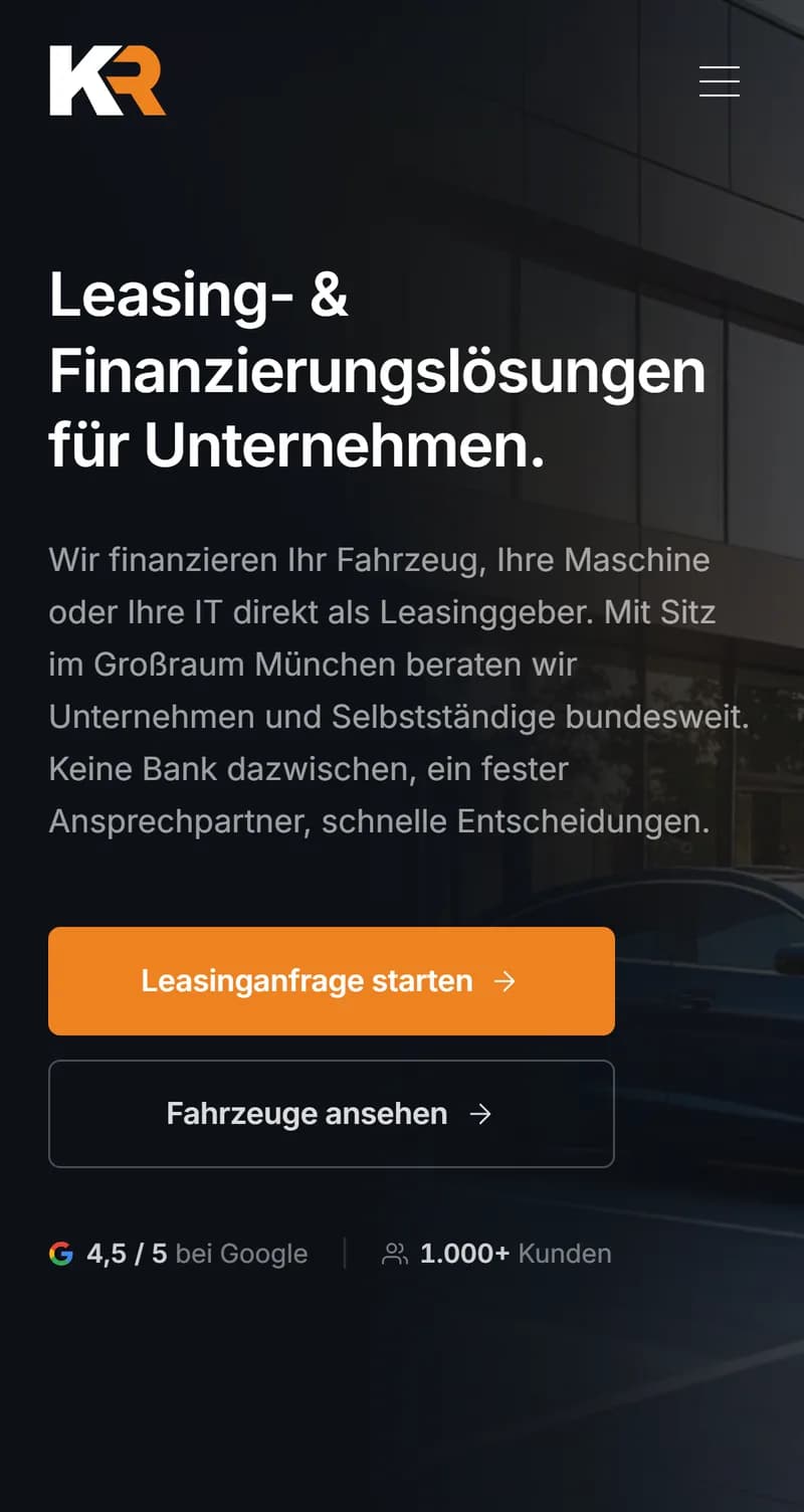 KR – Leasing- & Finanzierungslösungen für Unternehmen (mobil)