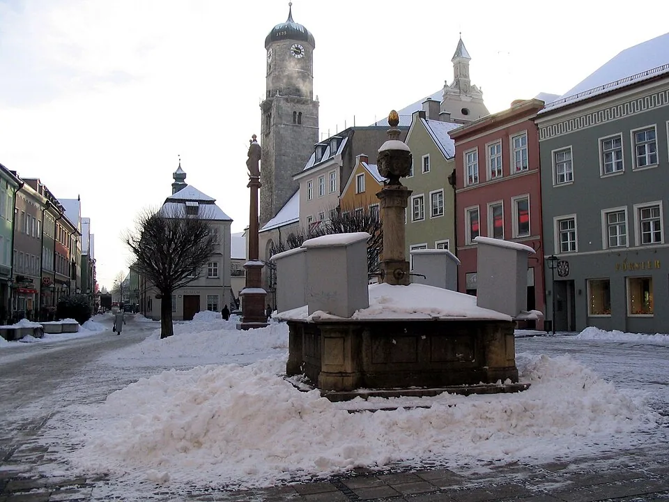 Marienplatz in Weilheim in Oberbayern