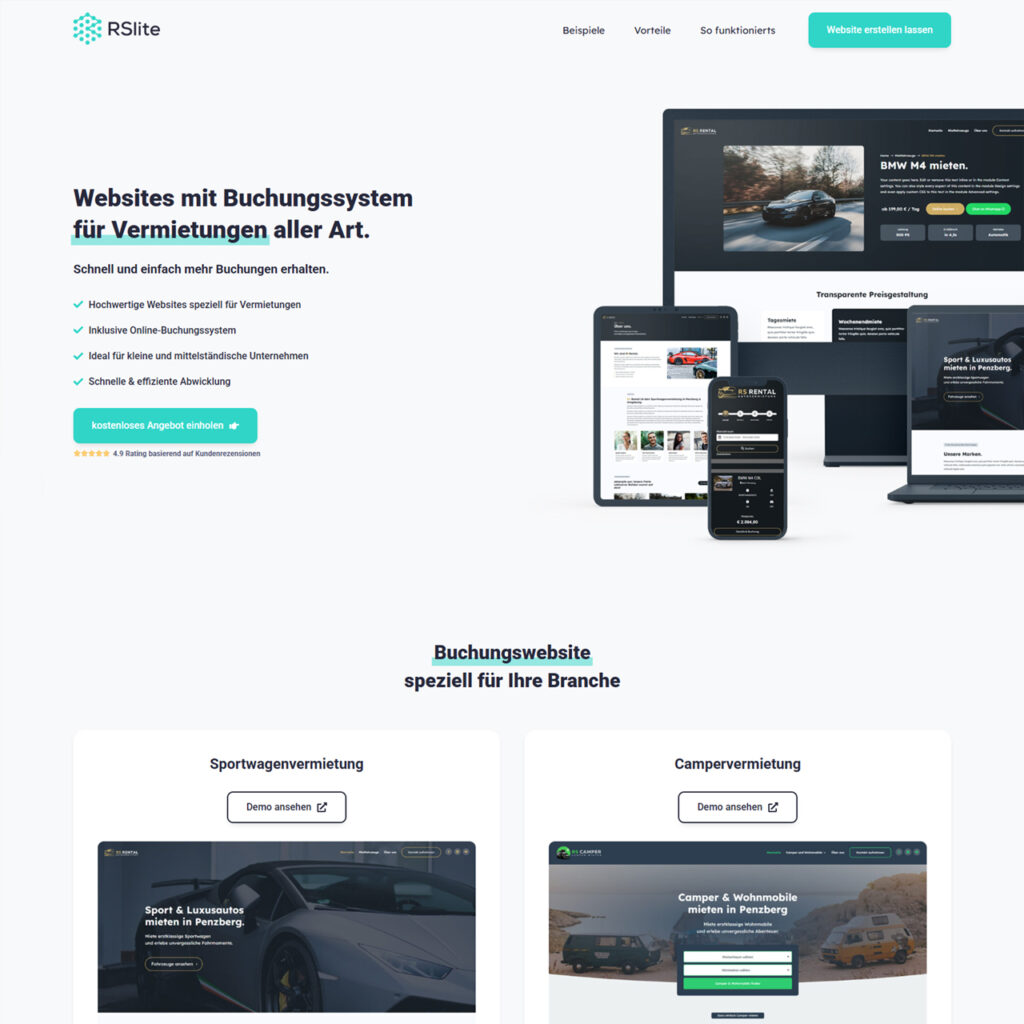 RSLite Startseite Screenshot